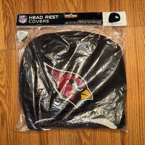 NFL ARIZONA CARDINALS Headrest Cover Double Side EMBROIDERED PAIR